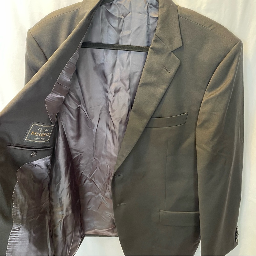Jos. A. Bank Reserve Reda Italian 100% Wool Super 110’s Black Blazer Size 44S - Picture 5 of 16